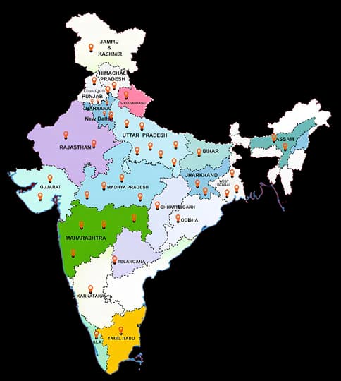 India Sales Network Map